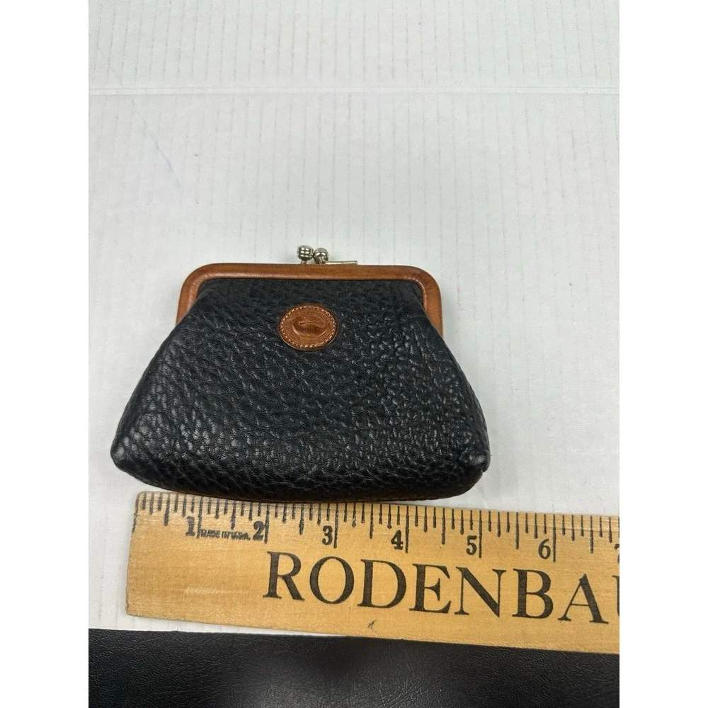 Vintage Dooney & Bourke AWL Coin Purse Duck Logo Kiss Lock Change Pouch USA
